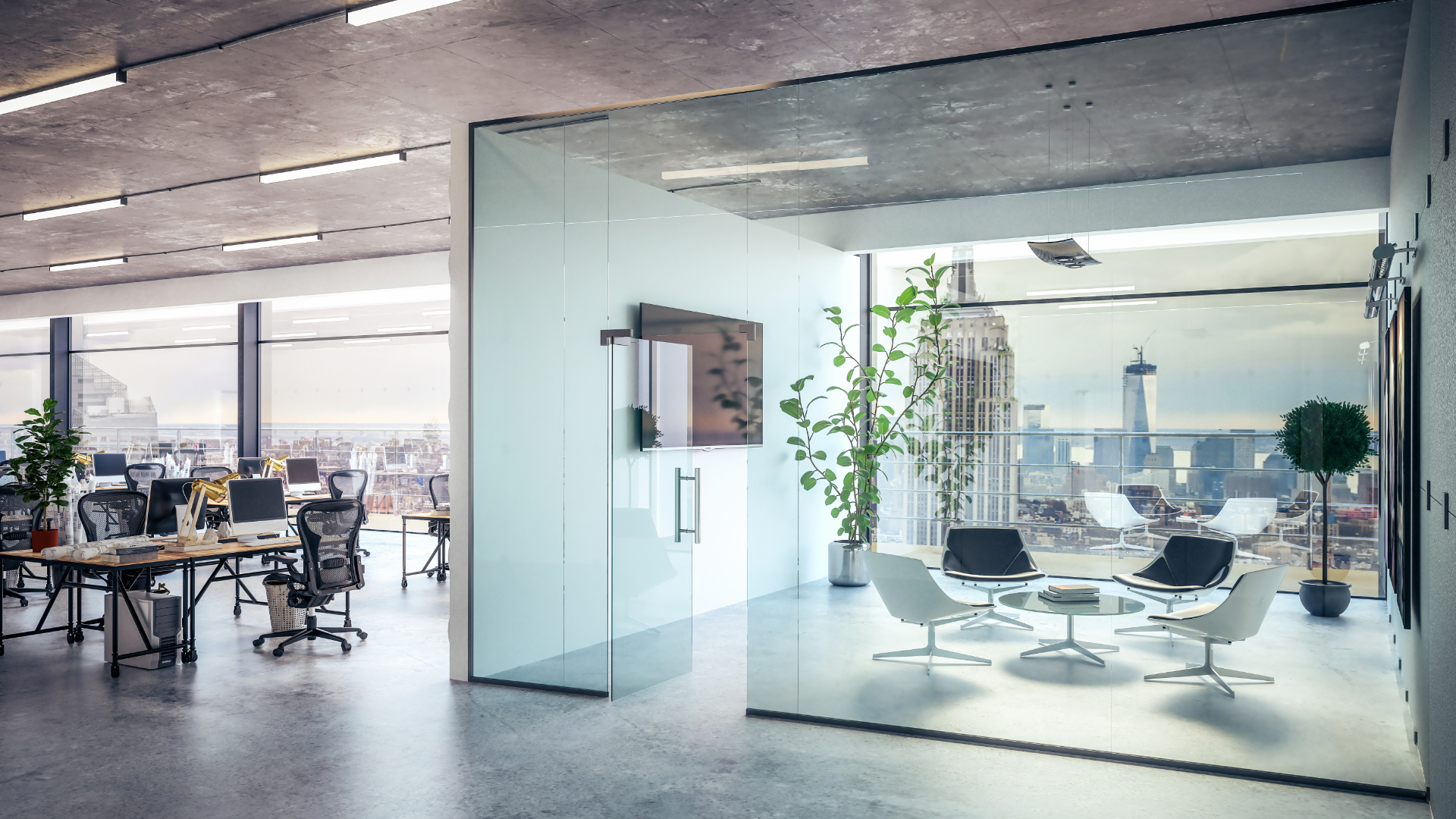 Glasglastrennwand nach Maß vom Glaser aus Ihrer Nähe